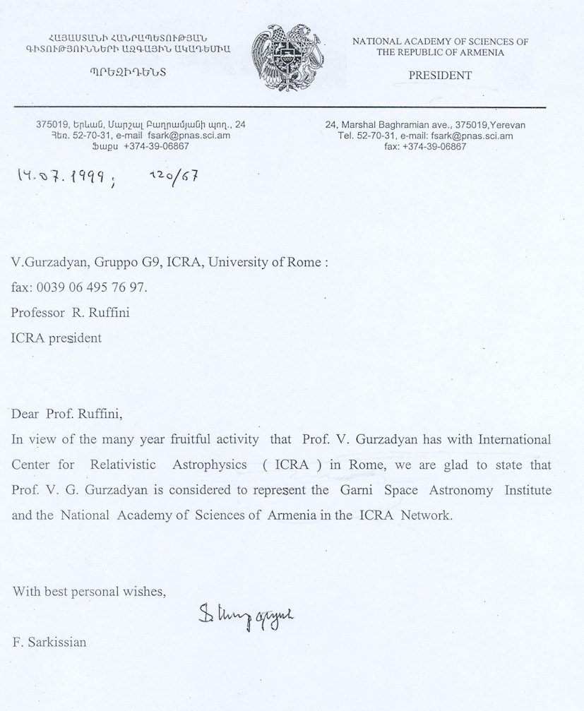Ministry of Foreign Affairs of the Republic of Armenia agreement 2