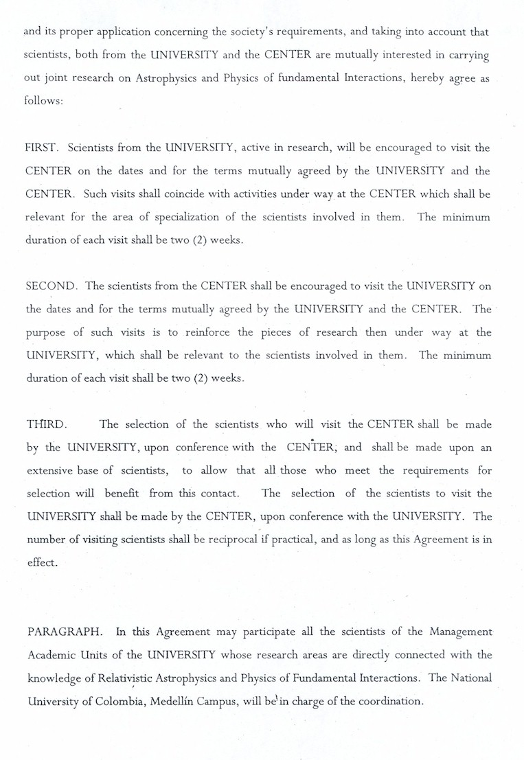 Universidad Nacional de Colombia: Sede Medellin agreement 6