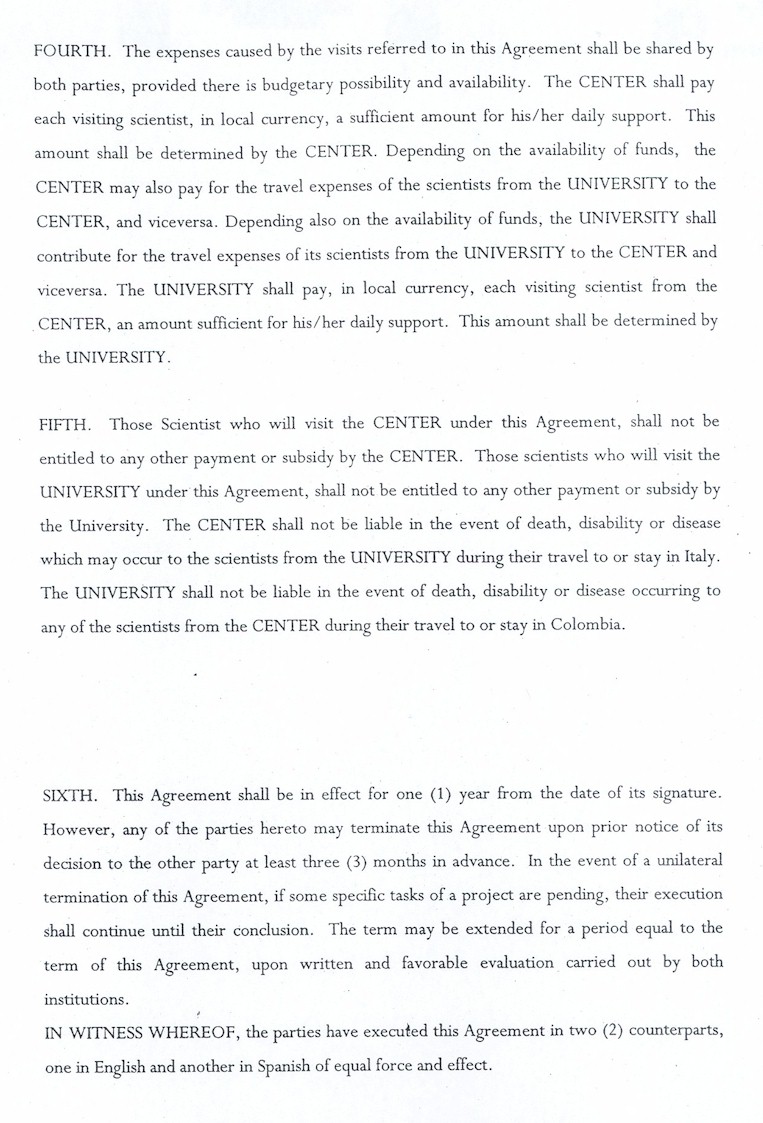 Universidad Nacional de Colombia: Sede Medellin agreement 7